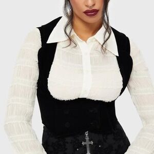 killstar erisande waistcoat its black friday collectiom size xs whimsigoth